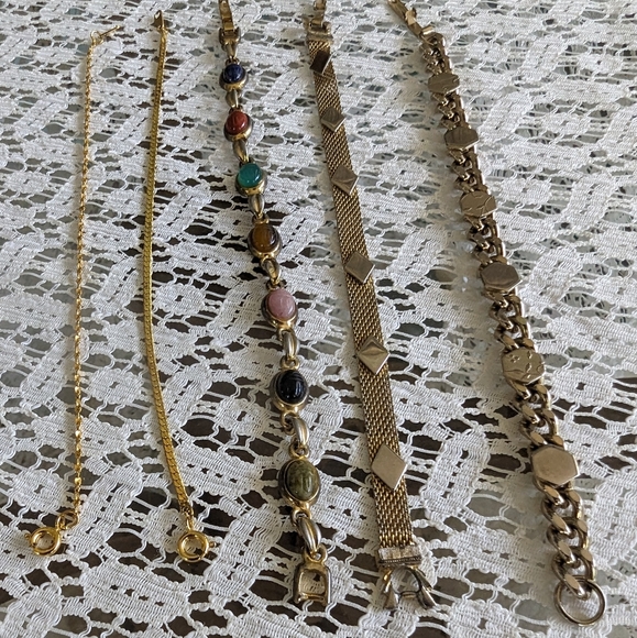 Vintage Gold Bracelet Lot - Picture 3 of 8